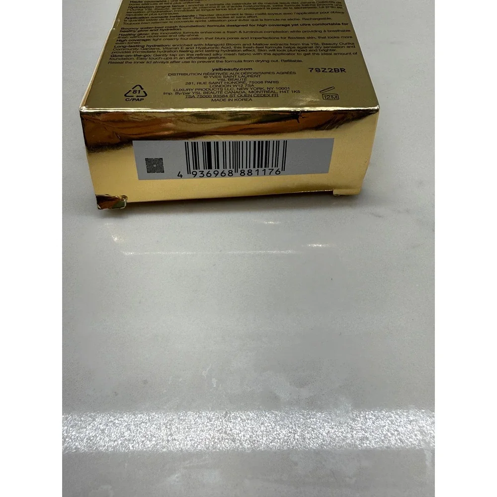 YSL Touche Eclat Glow-Pact Cushion Foundation B10 Porcelain SPF 23 New Box